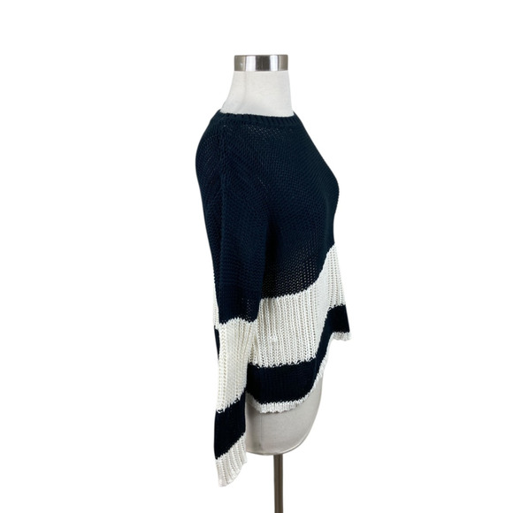 Alp N Rock ANR+ Black White Organic Cotton Stripe Sweater Size XS Cozy - Picture 2 of 4